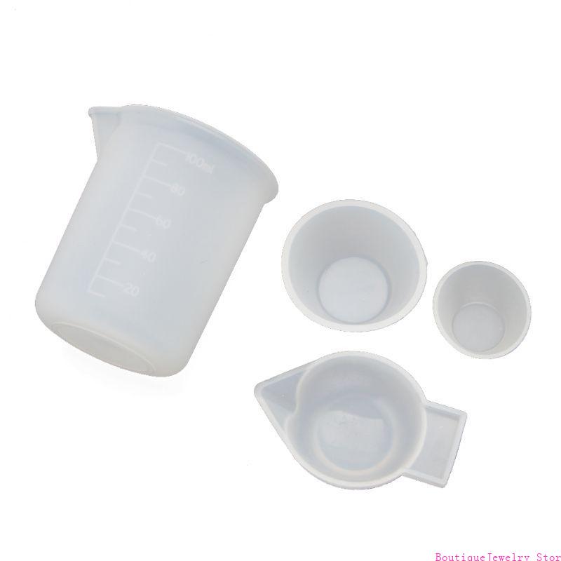 Mixing Cup Silicone - E1PE 4Pcs Silicone Mixing Cups Measuring
