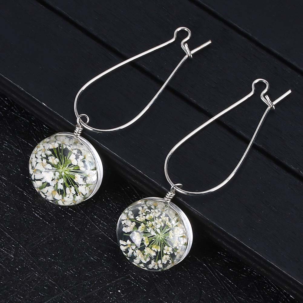 Dried Flower Bulk - Korean Style Dried Flower Dangle Earrings