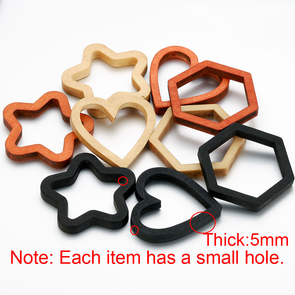 10pcs Wood Heart Square Silico - Resin Crafts Diy บทวิจารณ์และราคา