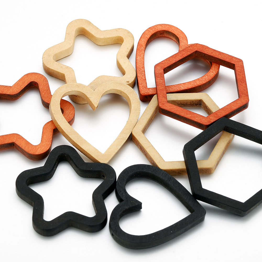 10pcs Wood Heart Square Silico - Resin Crafts Diy บทวิจารณ์และราคา