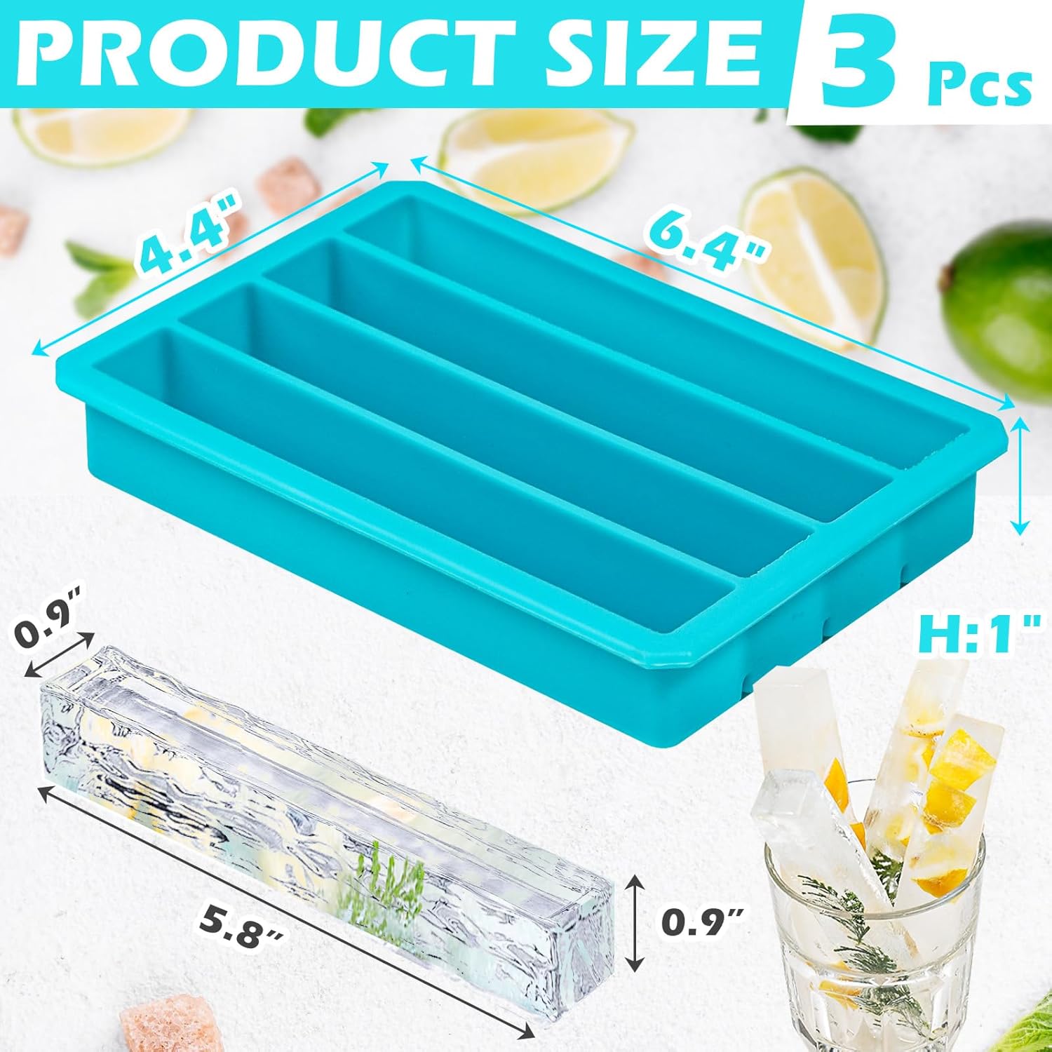 Long Ice Cube Sticks Mold for  - Silicone Mold Tray บทวิจารณ์และราคา