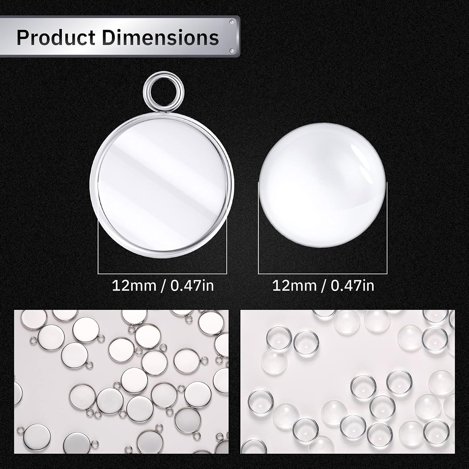 20 Pieces Stainless Steel Roun - Resin Crafts Diy บทวิจารณ์และราคา