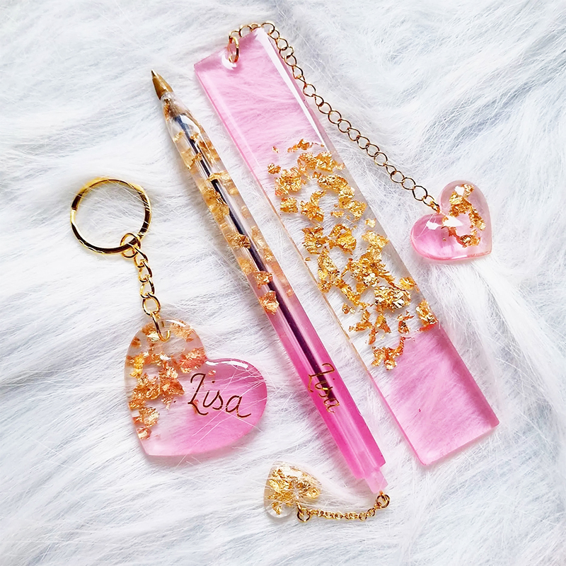 Transparent Pen and Bookmark S - Gold Foil Flakes บทวิจารณ์และราคา