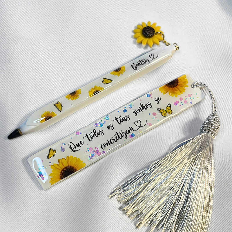 Transparent Pen and Bookmark S - Gold Foil Flakes บทวิจารณ์และราคา