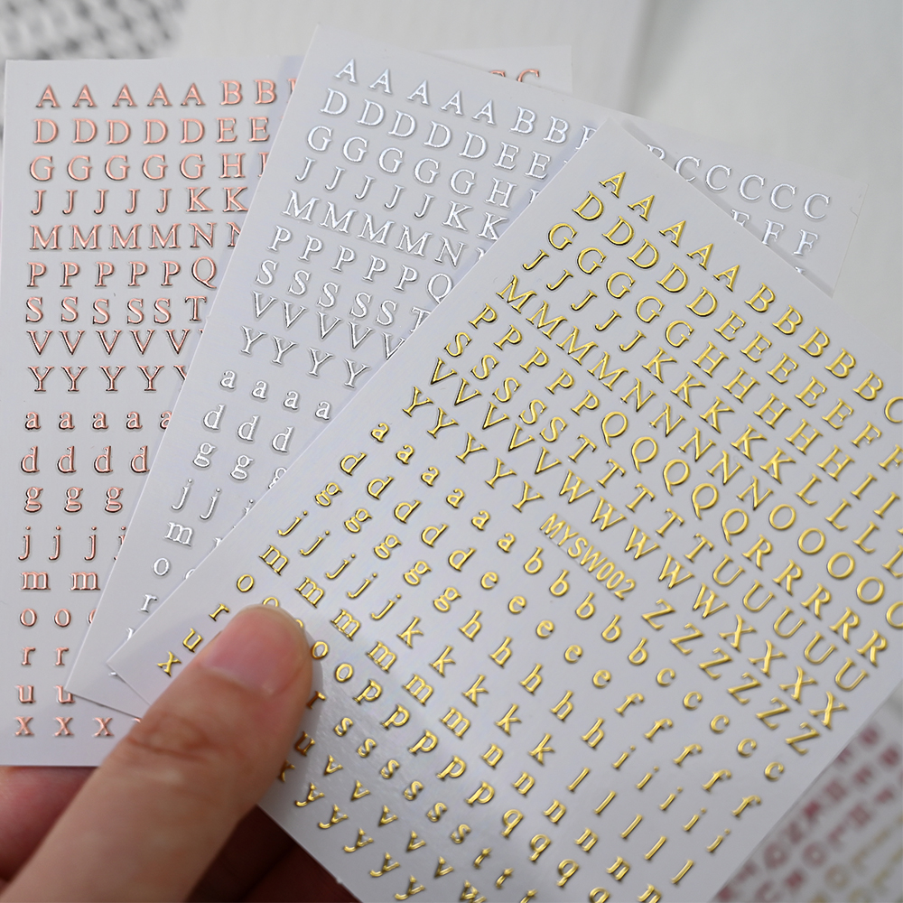 2Pcs Small 26 Alphabet Nail St - Gold Foil Flakes บทวิจารณ์และราคา