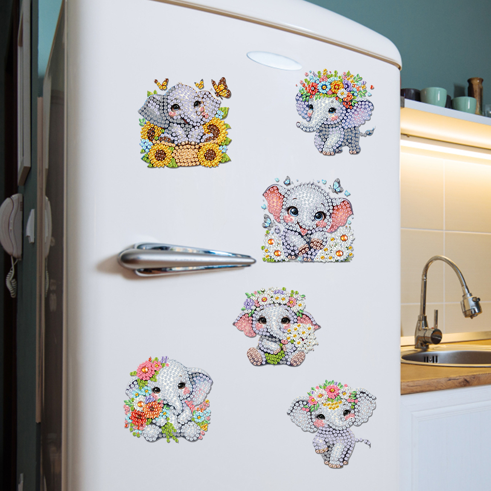6Pcs Diamond Painting Refriger - Resin Craft For Beginners บทวิจารณ์และราคา