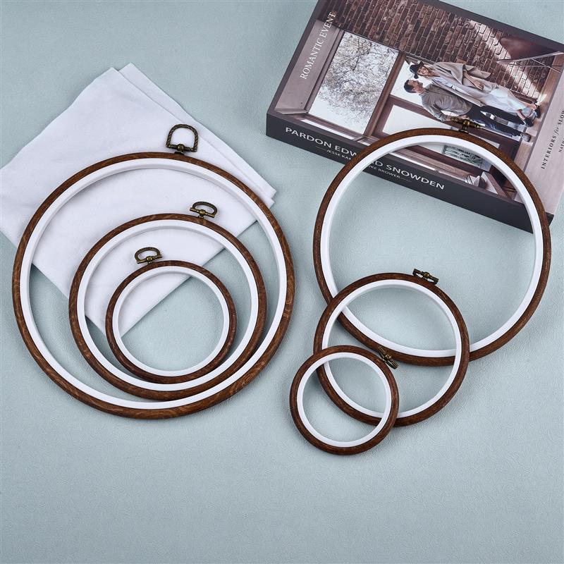 Round Oval Wooden Color Embroi - Wood Ring Blank บทวิจารณ์และราคา