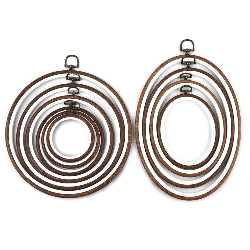 Round Oval Wooden Color Embroi - Wood Ring Blank บทวิจารณ์และราคา