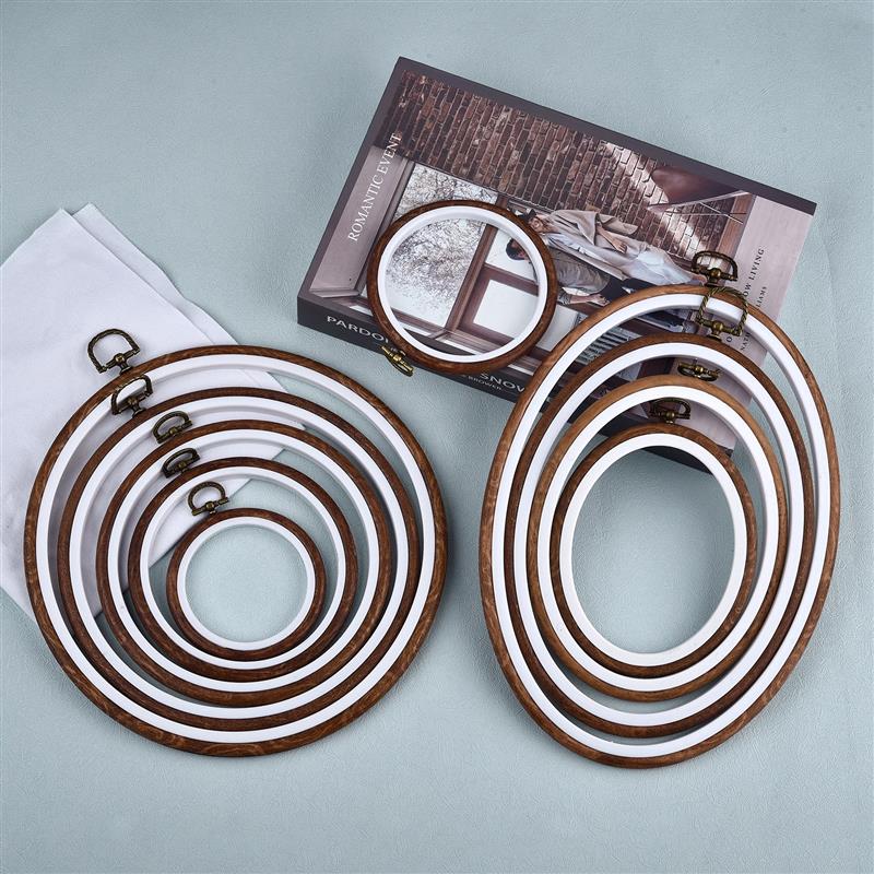 Round Oval Wooden Color Embroi - Wood Ring Blank บทวิจารณ์และราคา