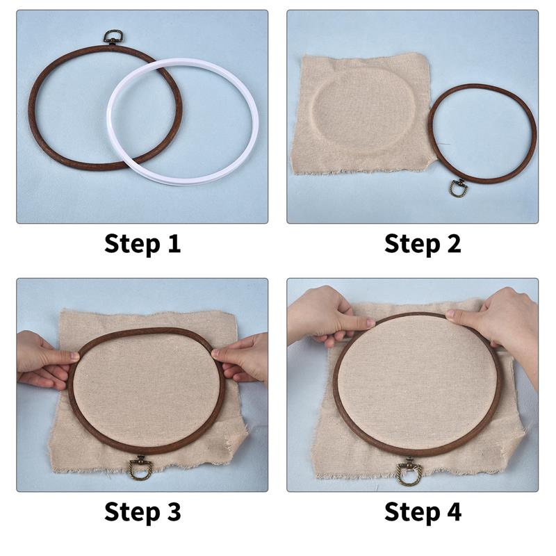 Round Oval Wooden Color Embroi - Wood Ring Blank บทวิจารณ์และราคา