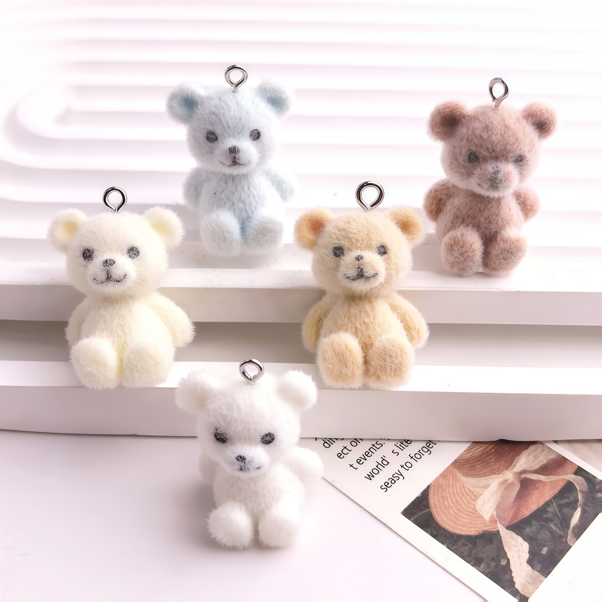 5pcs 3D Flocked Bear Resin Cha - Resin Craft Projects บทวิจารณ์และราคา