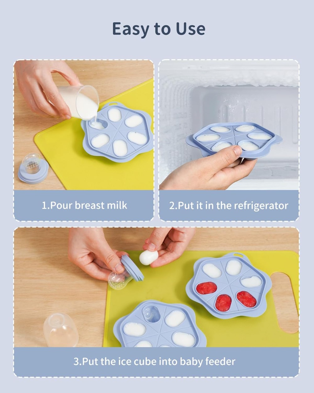 Silicone Baby Fruit Food Feede - Silicone Mold Tray บทวิจารณ์และราคา