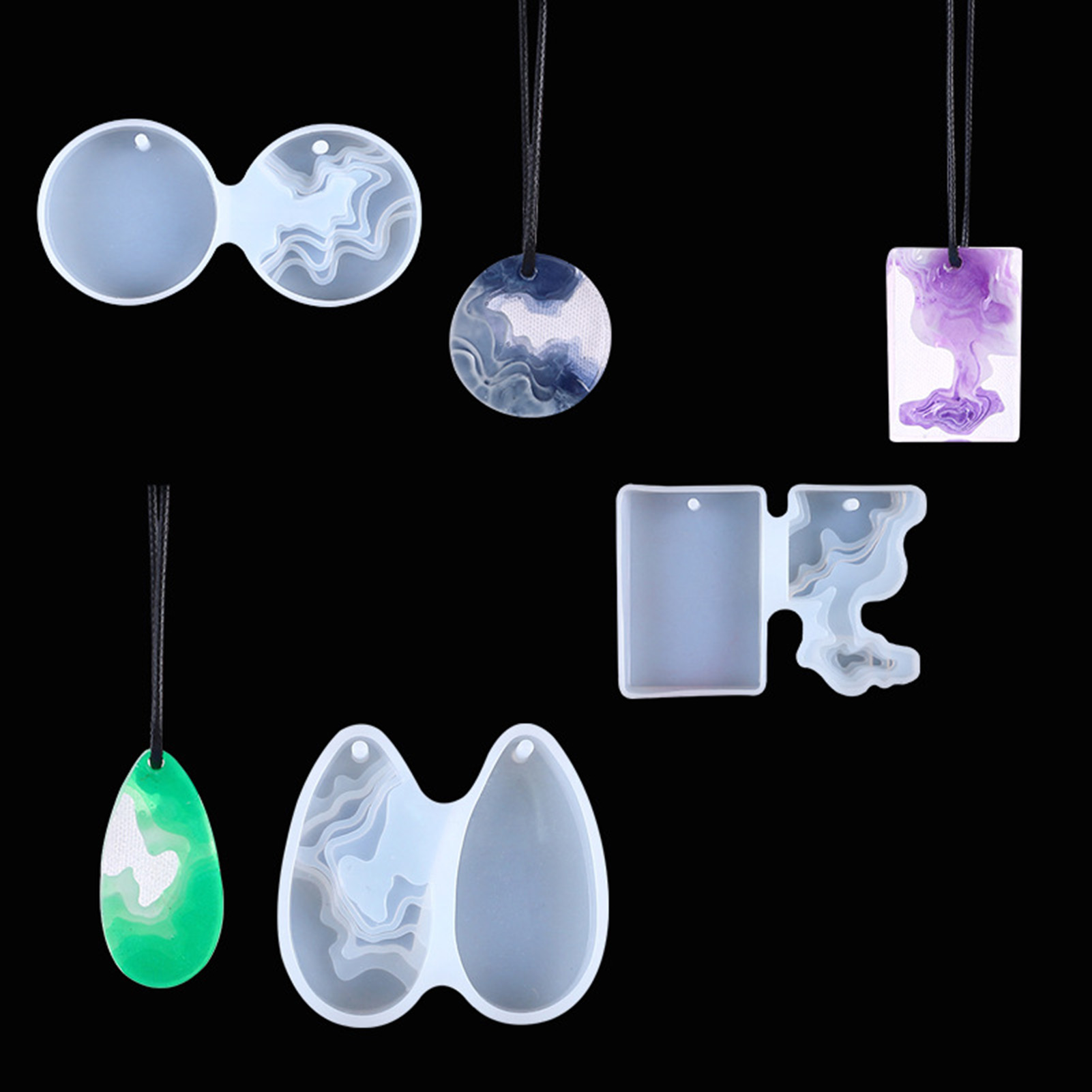 3pcs DIY Crystal Mold Set Roun - Geode Mold Silicone บทวิจารณ์และราคา