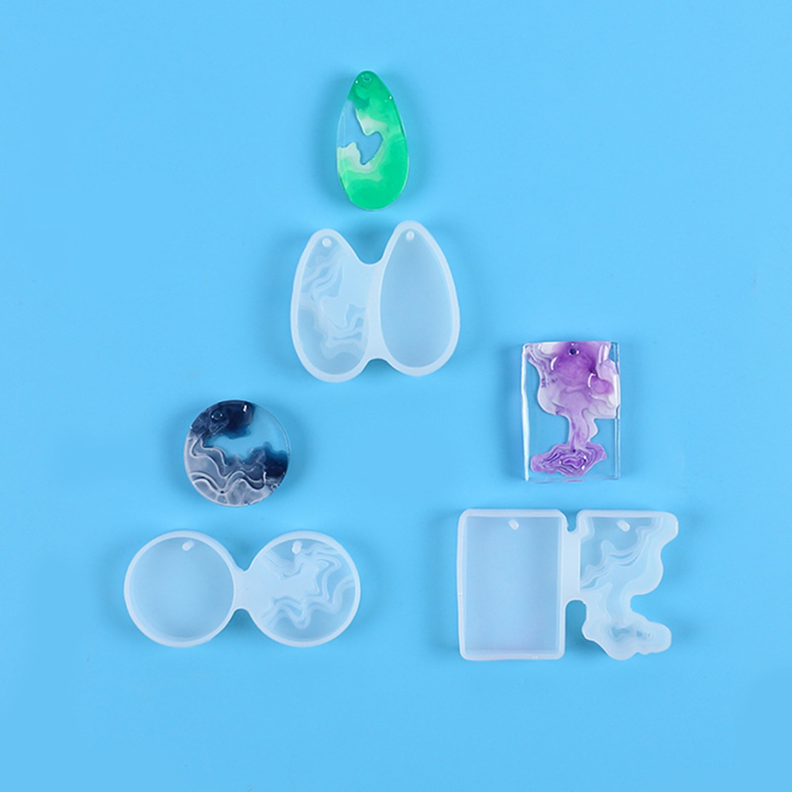 3pcs DIY Crystal Mold Set Roun - Geode Mold Silicone บทวิจารณ์และราคา