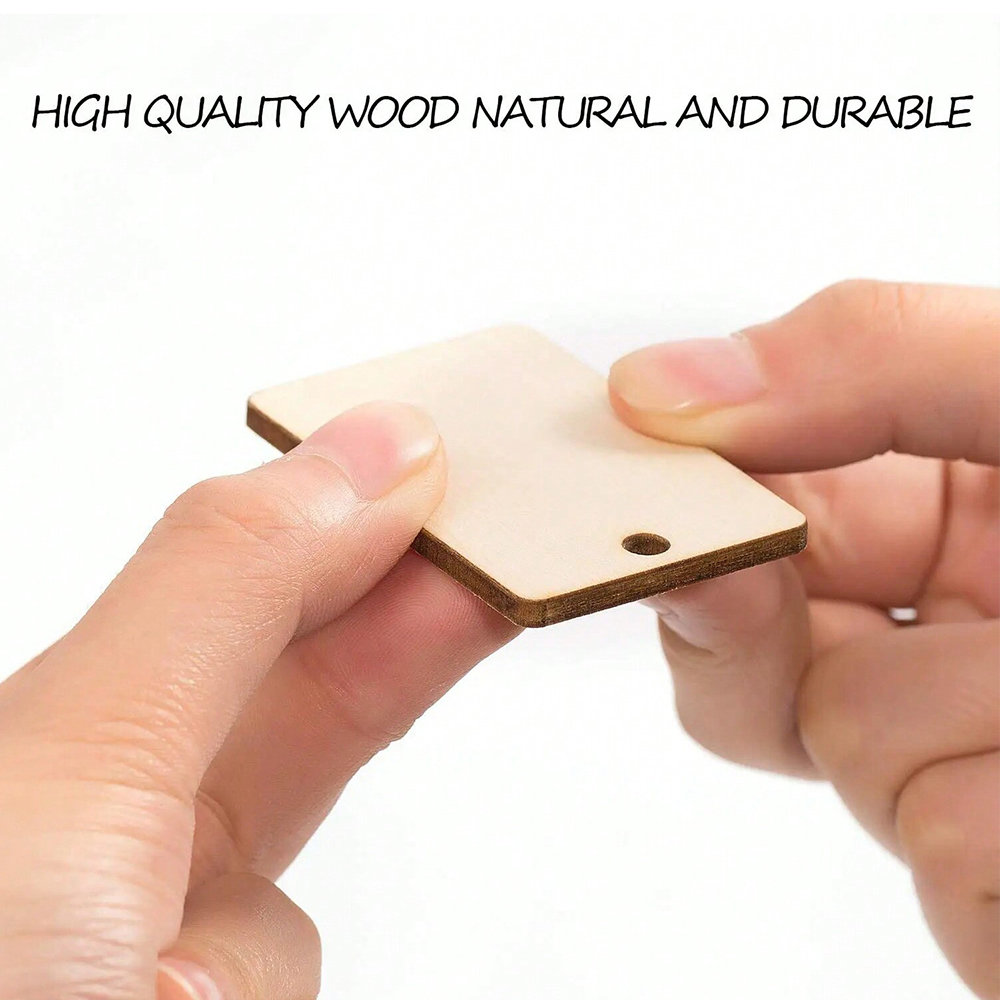 60pcs Blank Wooden Key Chains  - Wood Ring Blank บทวิจารณ์และราคา