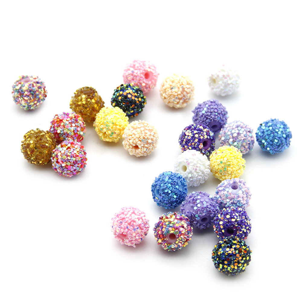 5pcs/pack Glitter Resin Beads, - Resin Glitter Pack บทวิจารณ์และราคา