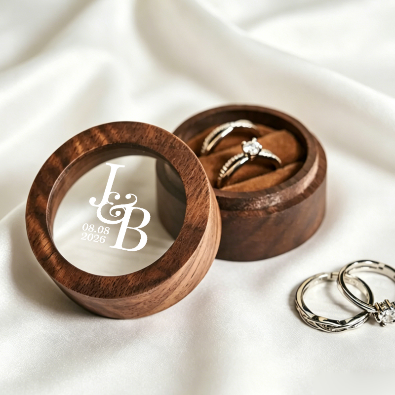 Personalized Wedding Ring Box  - Wood Ring Blank บทวิจารณ์และราคา