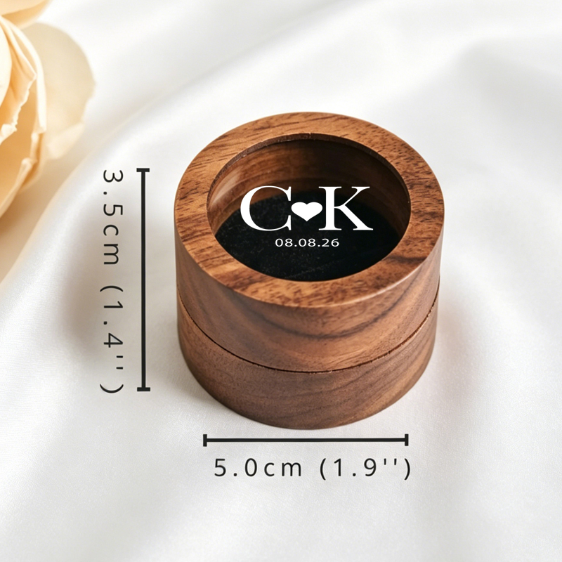 Personalized Wedding Ring Box  - Wood Ring Blank บทวิจารณ์และราคา