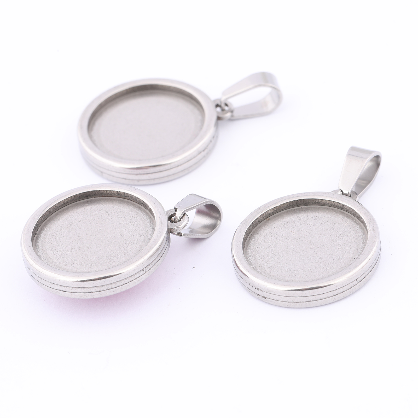 5pcs Stainless Steel Gold Plat - Bezels Set Pendant บทวิจารณ์และราคา