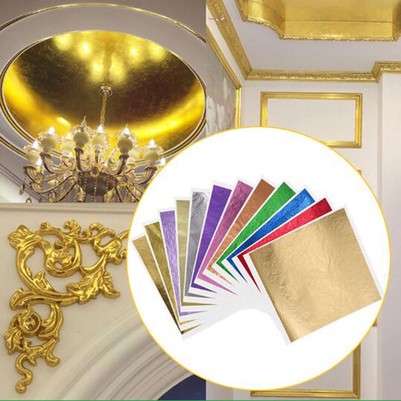 1000pcs/pack 13cm Leaf Sheets  - Gold Foil Flakes บทวิจารณ์และราคา