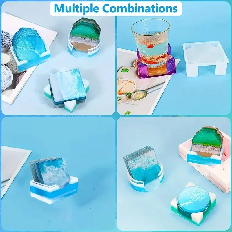 5Pcs/Set DlY Epoxy Resin Cup C - Serving Tray Mold บทวิจารณ์และราคา