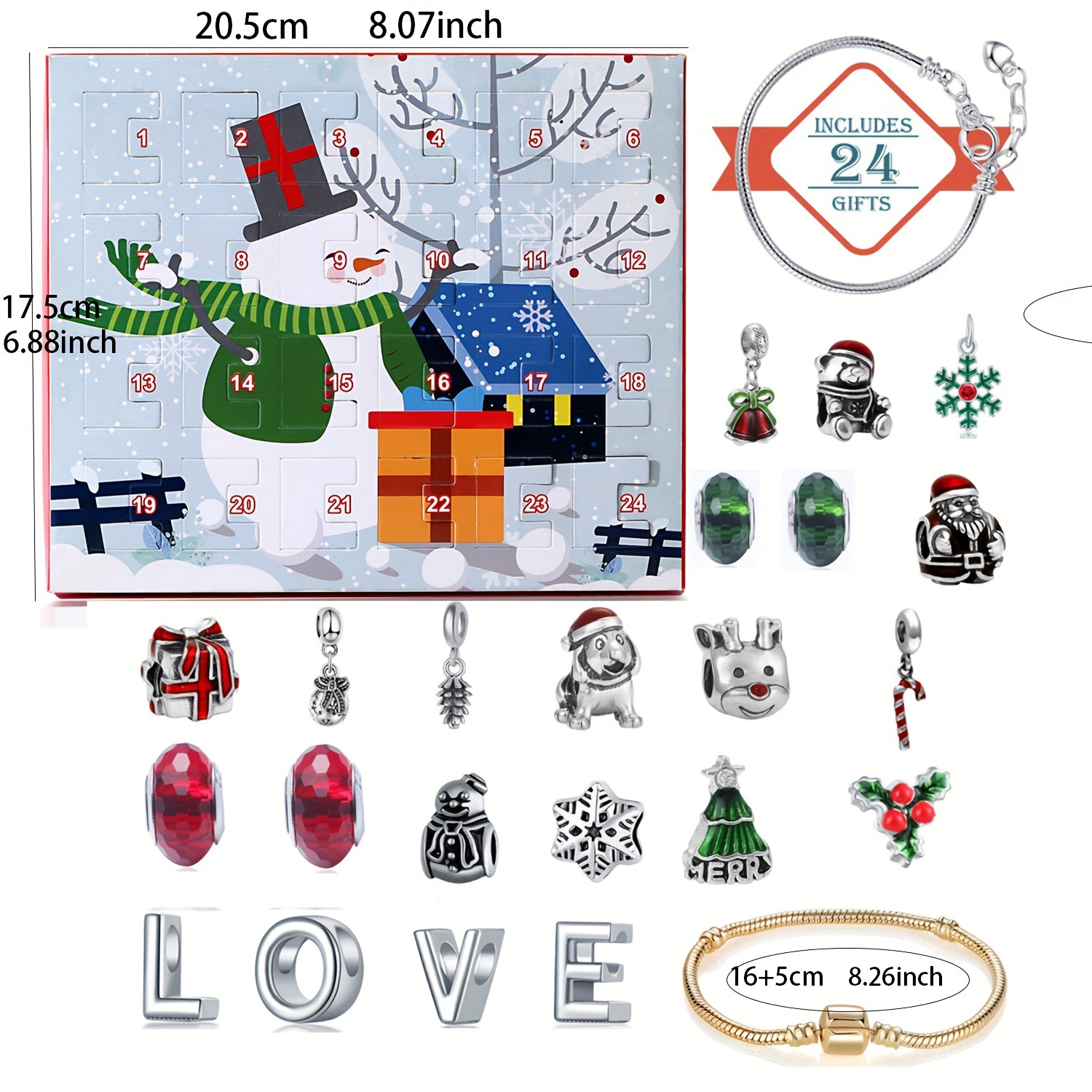 Snowman Christmas Advent Calen - Resin Jewelry Kit บทวิจารณ์และราคา