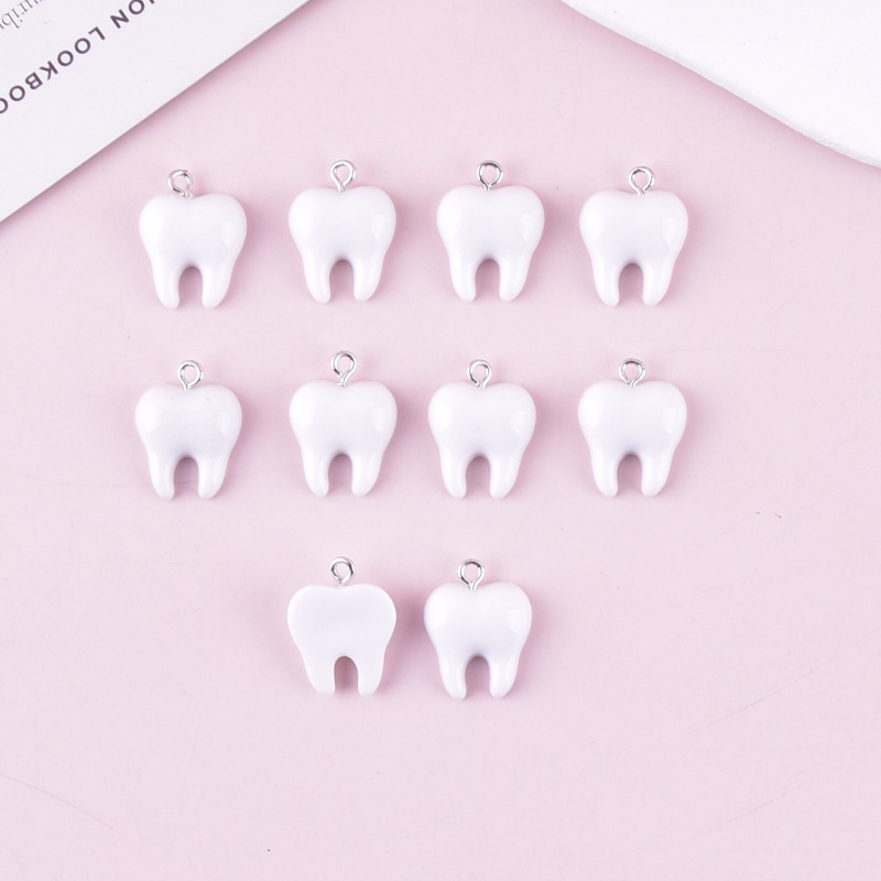 10pcs Cute White Teeth Resin P - Resin Craft Projects บทวิจารณ์และราคา