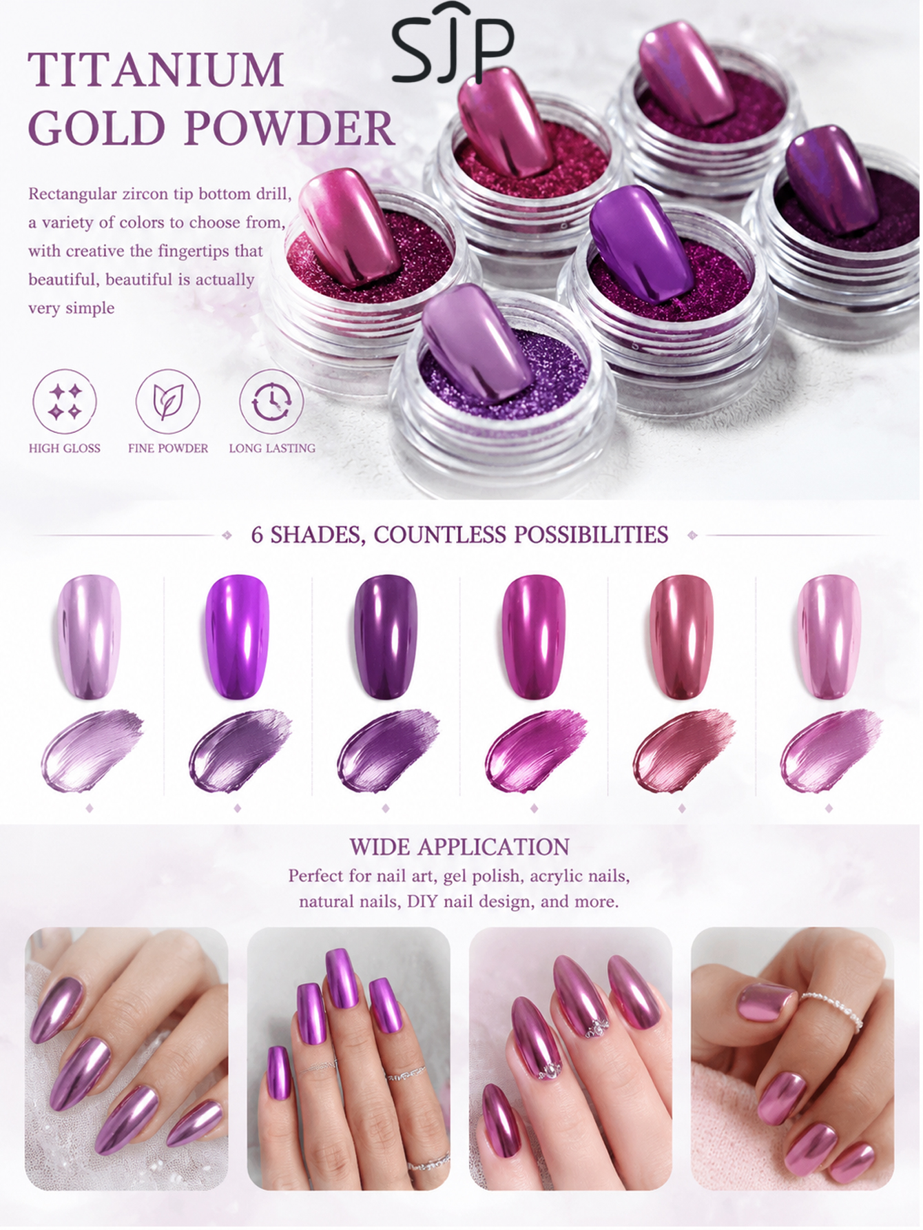 6-piece Electric Purple Series - Resin Glitter Pack บทวิจารณ์และราคา