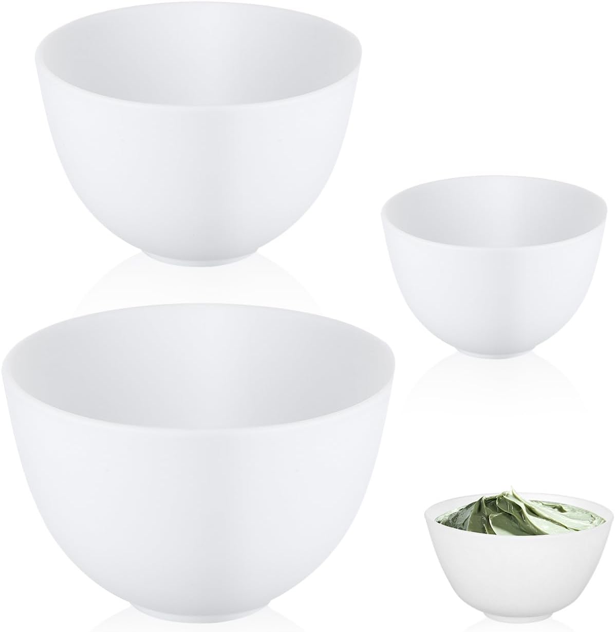 3pcs/set Silicone Bowls White  - Mixing Cup Silicone บทวิจารณ์และราคา