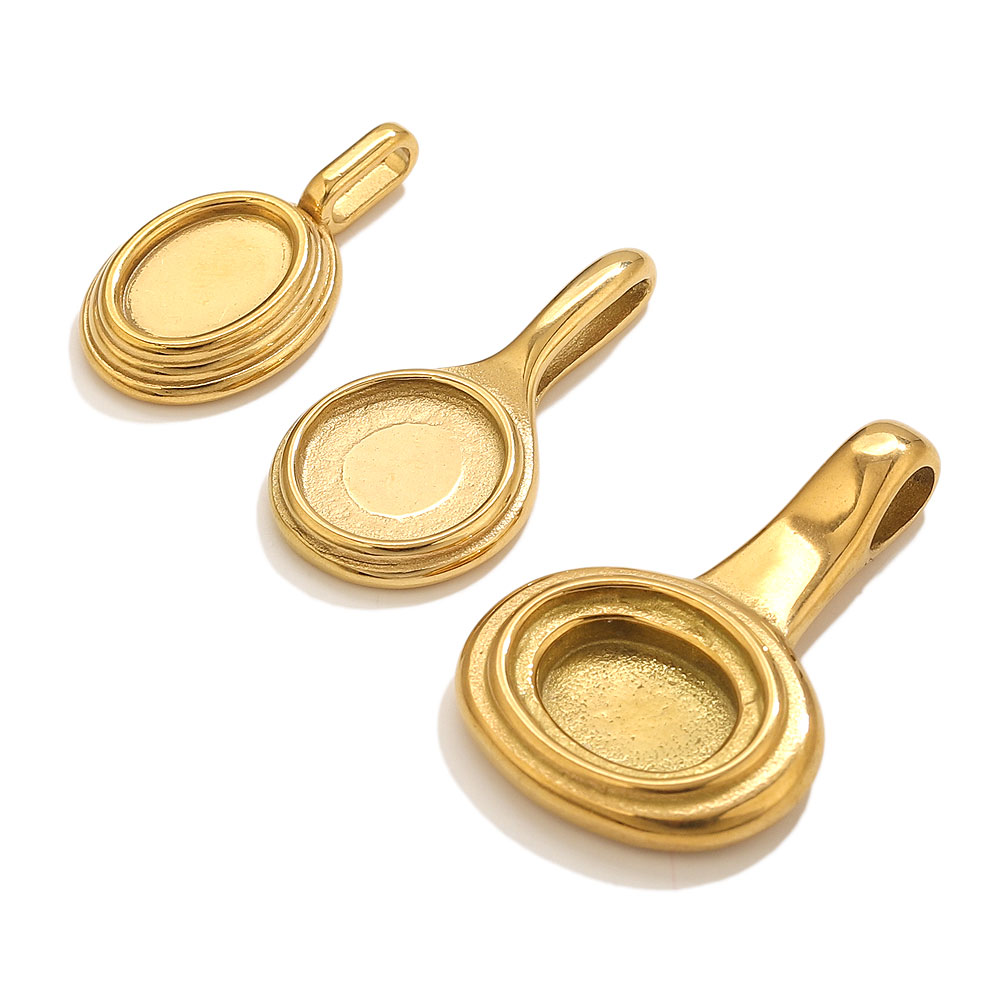 5pcs Stainless Steel Round Ova - Resin Craft Supplies บทวิจารณ์และราคา