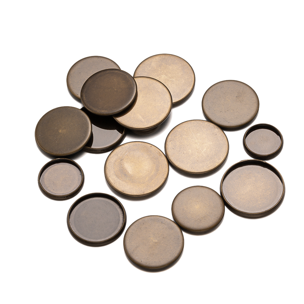 20pcs Antique Bronze Flat Roun - Bezels Set Pendant บทวิจารณ์และราคา