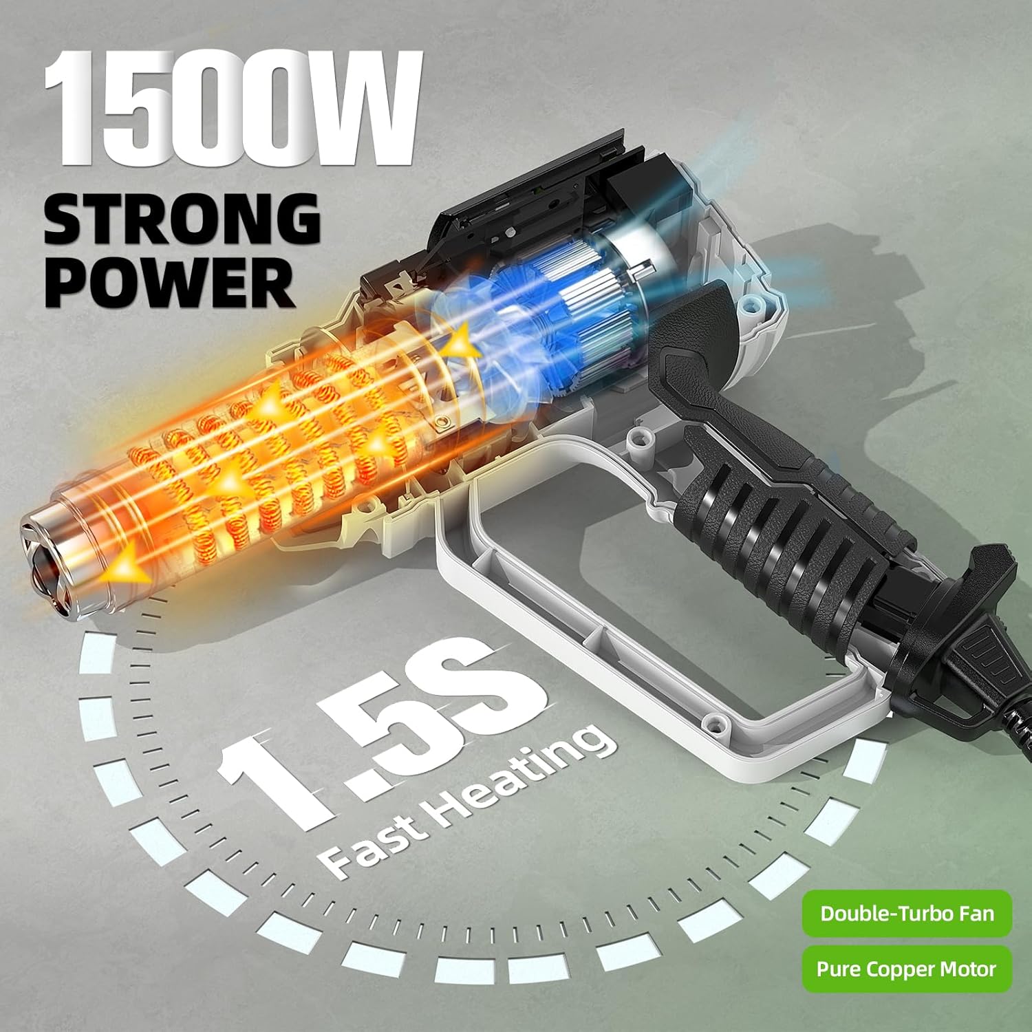 Hot Air Gun with LCD 12 Variab - Heat Gun Small บทวิจารณ์และราคา
