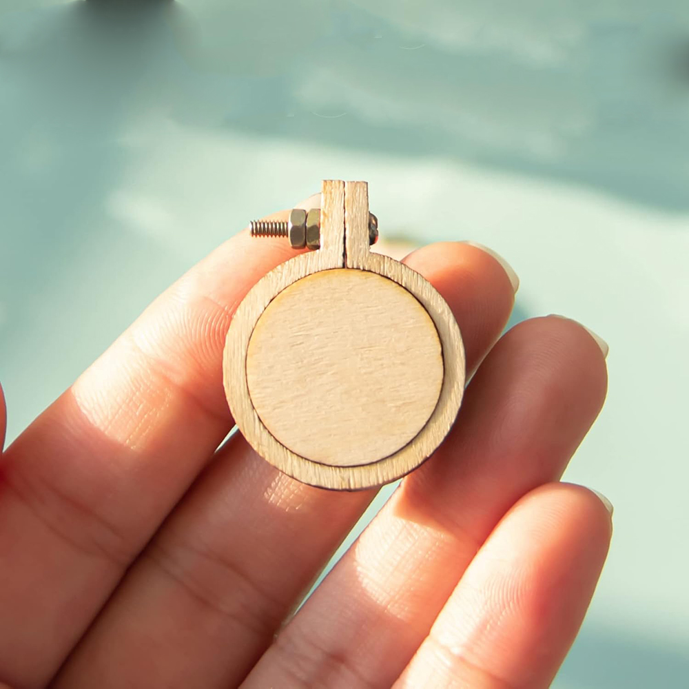 10Pcs/Set Wooden Mini Embroide - Wood Ring Blank บทวิจารณ์และราคา