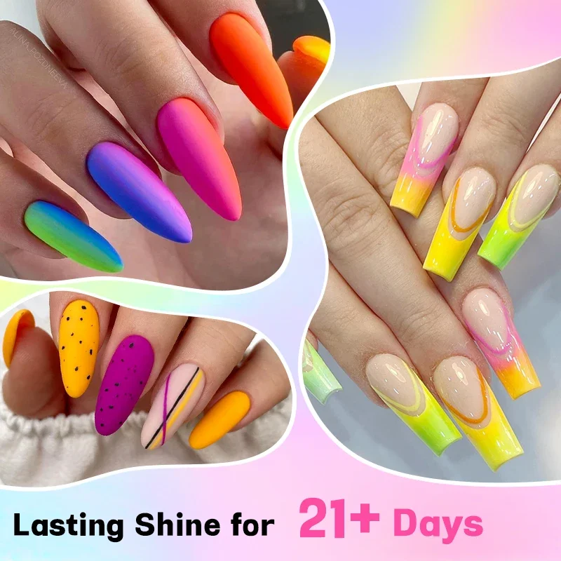 6Pcs/Set 10ML Gel Nail Polish  - Resin Glitter Pack บทวิจารณ์และราคา