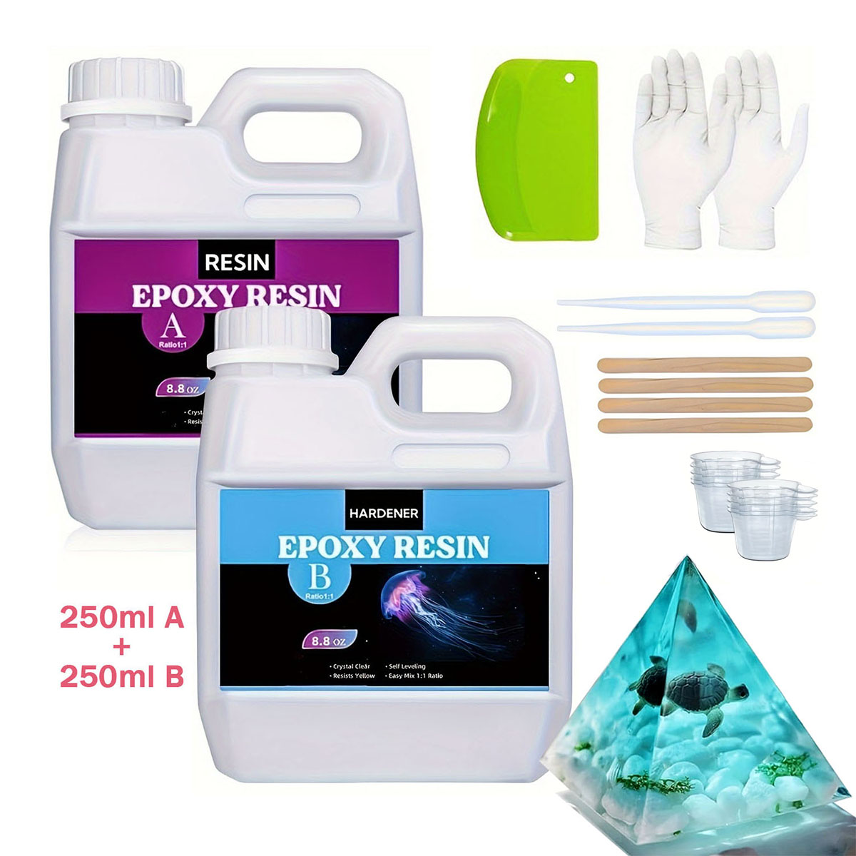 125ml/250ml Crystal Clear Cast - Resin Jewelry Kit บทวิจารณ์และราคา
