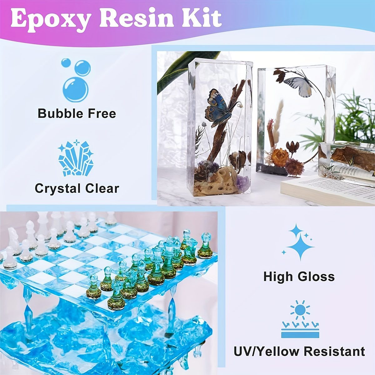 125ml/250ml Crystal Clear Cast - Resin Jewelry Kit บทวิจารณ์และราคา