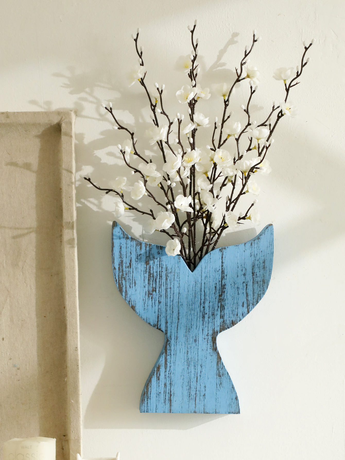 Nautical Wooden Vase Whale Tai - Dried Flower Bulk บทวิจารณ์และราคา