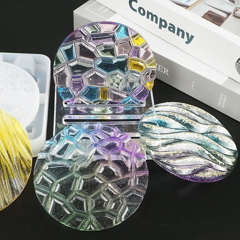 DIY Crystal Epoxy Mold Wave Di - Coaster Mold Round บทวิจารณ์และราคา