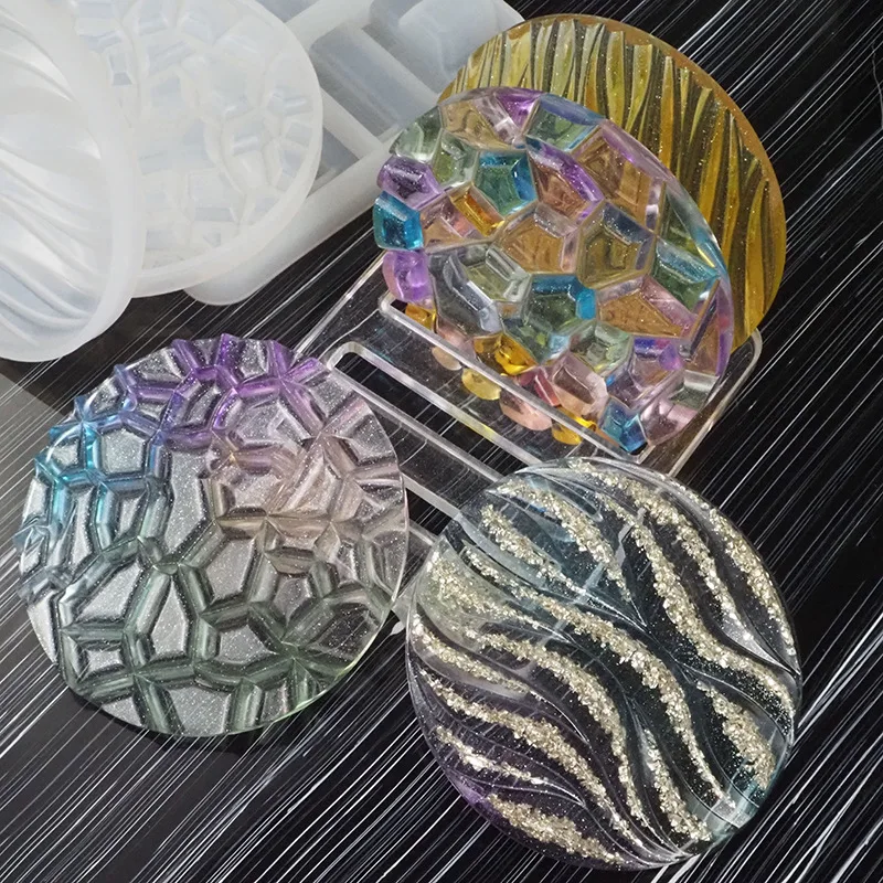 DIY Crystal Epoxy Mold Wave Di - Coaster Mold Round บทวิจารณ์และราคา