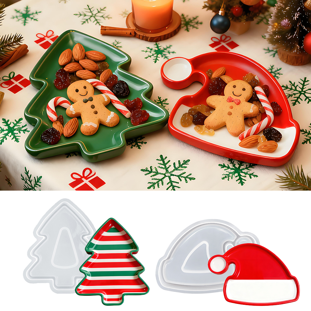 S0246 Christmas Tree Santa Hat - Serving Tray Mold บทวิจารณ์และราคา