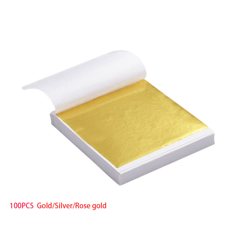 100pcs  Art Craft Design Paper - Gold Foil Flakes บทวิจารณ์และราคา