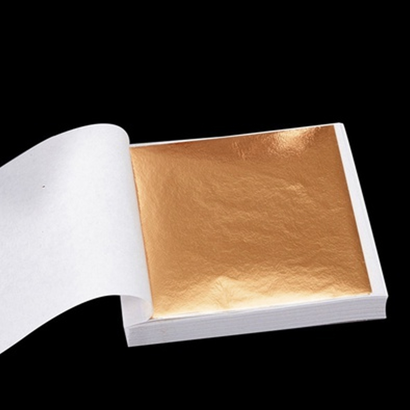 100pcs  Art Craft Design Paper - Gold Foil Flakes บทวิจารณ์และราคา