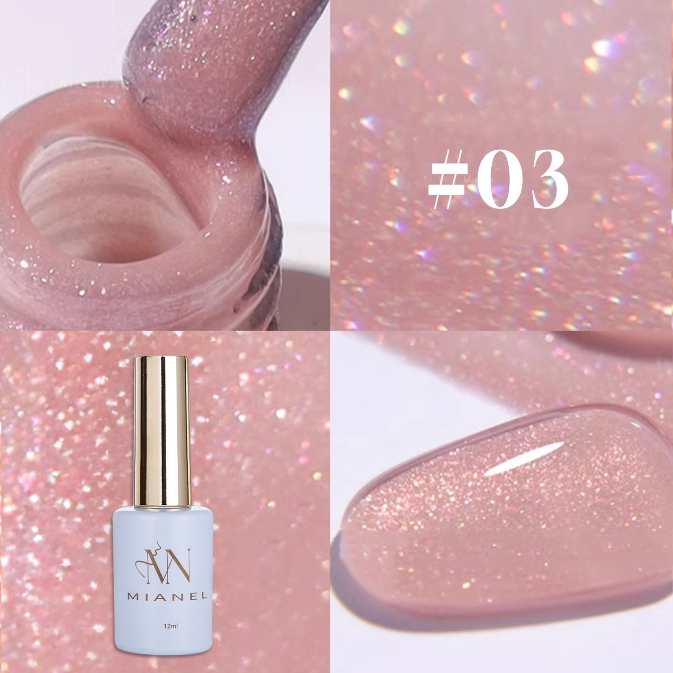 MIANEL 12ML 1PCS Fugitive Whit - Resin Glitter Pack บทวิจารณ์และราคา