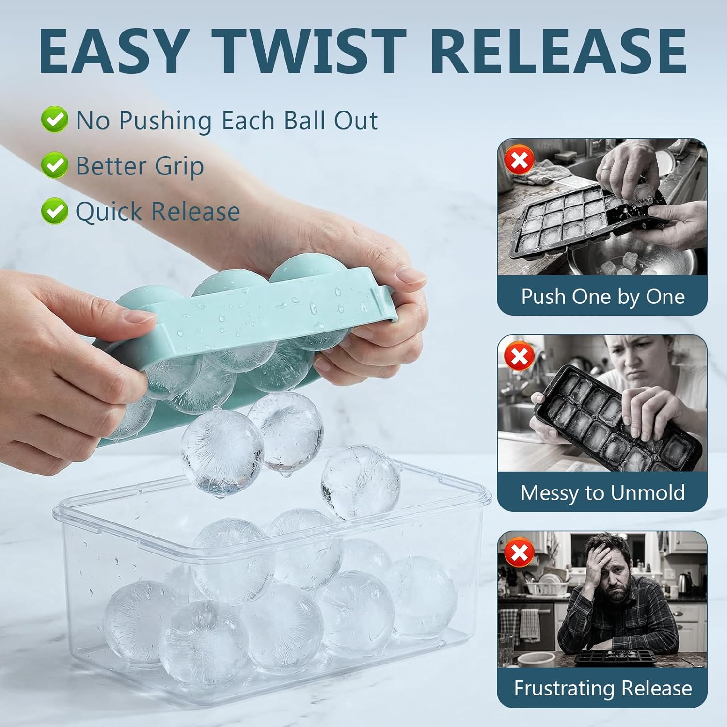 Large Round Ice Cube Trays for - Coaster Mold Round บทวิจารณ์และราคา
