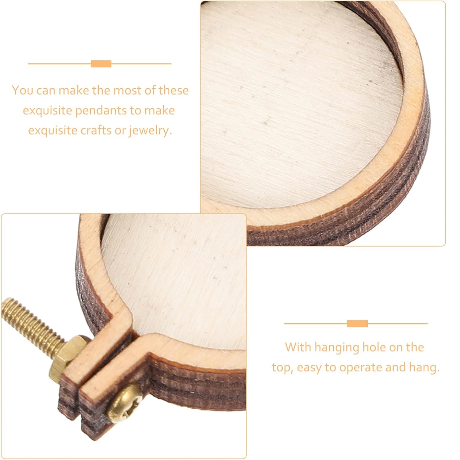 10PCS Mini Embroidery Hoop Woo - Wood Ring Blank บทวิจารณ์และราคา