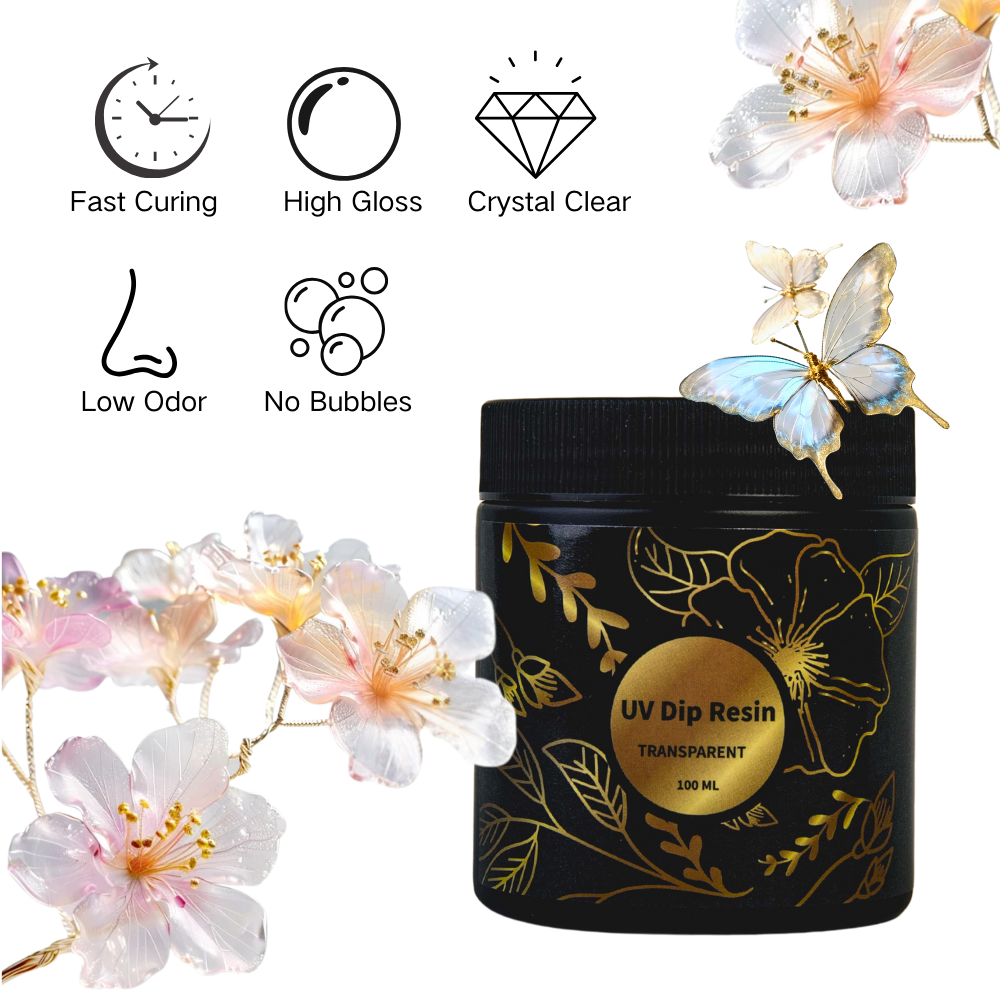 UV DIP Resin Glue Set 50/100ml - Flower Preservation Resin บทวิจารณ์และราคา