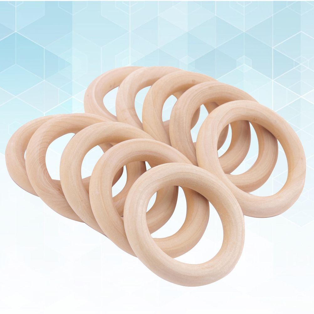 12Pcs Smooth Wooden Rings 55Mm - Wood Ring Blank บทวิจารณ์และราคา