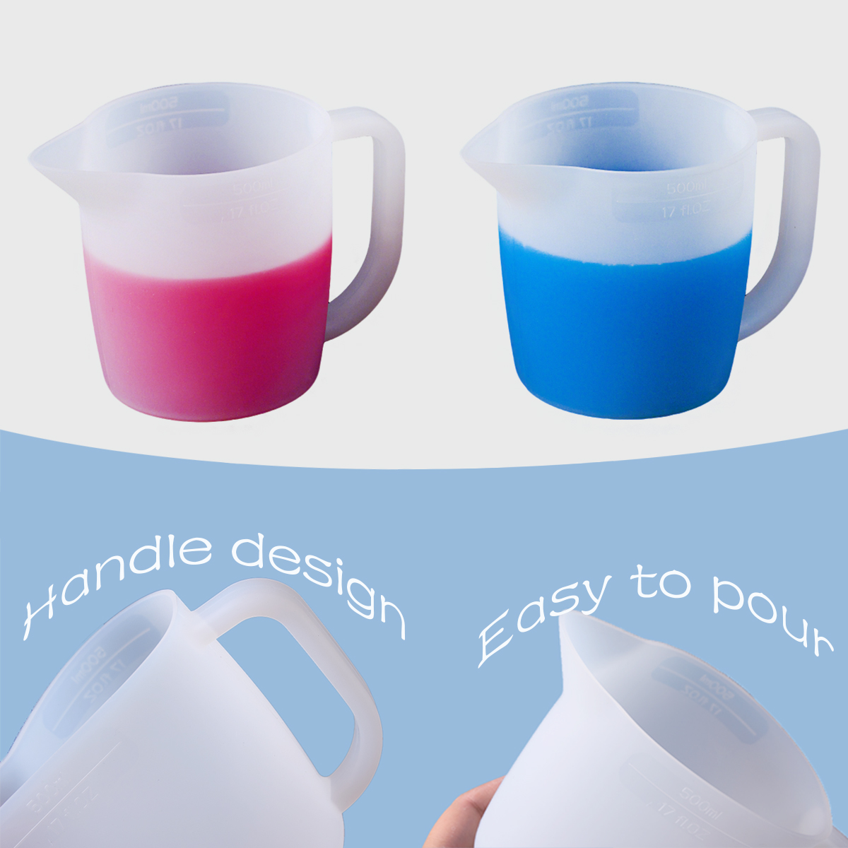500ML Silicone Measuring Cup w - Mixing Cup Silicone บทวิจารณ์และราคา