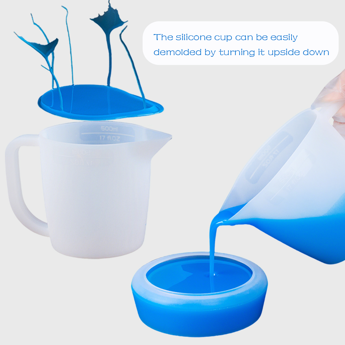 500ML Silicone Measuring Cup w - Mixing Cup Silicone บทวิจารณ์และราคา