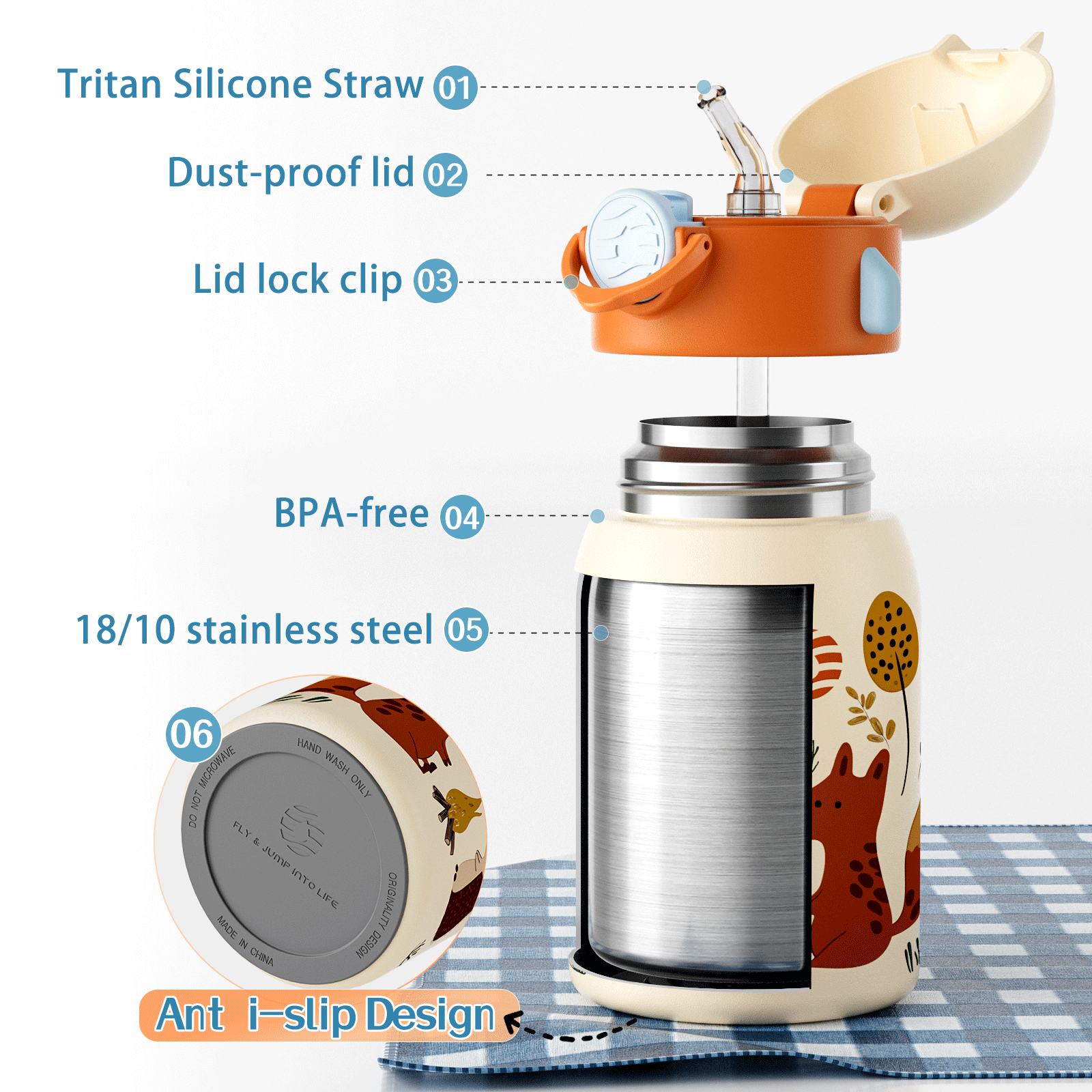 Fjbottle 400ml Kids Water Bott - Vacuum Chamber Small บทวิจารณ์และราคา
